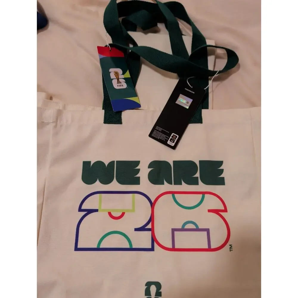 FIFA World Cup 2026 Tote Bag Official Volunteer Canvas Soccer Choose Design NWT